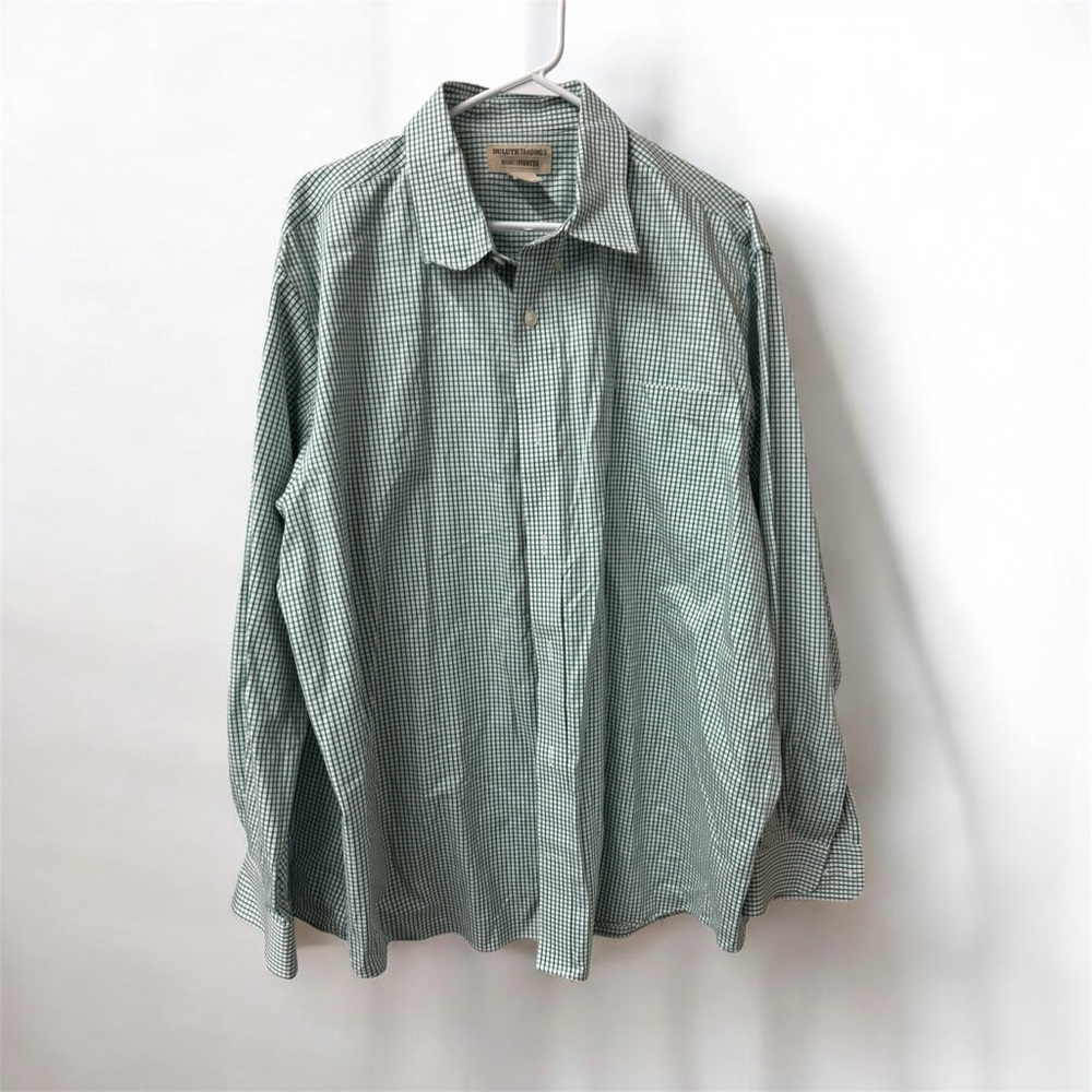 Duluth Trading Co Green Plaid Button Down Shirt